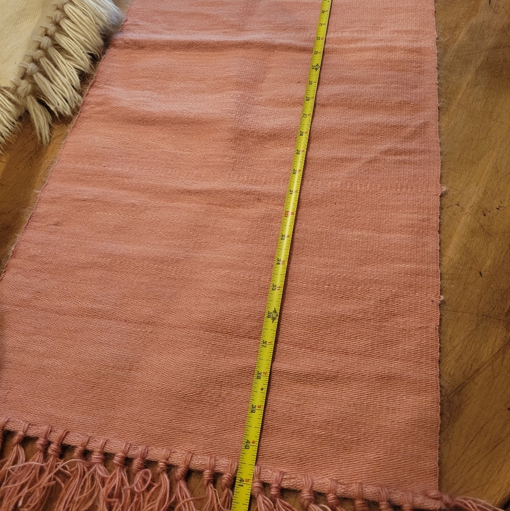 100% mohair handmade scarf / wrap / runner peach pink - Picture 6 of 9